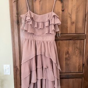 Mauve ruffle dress